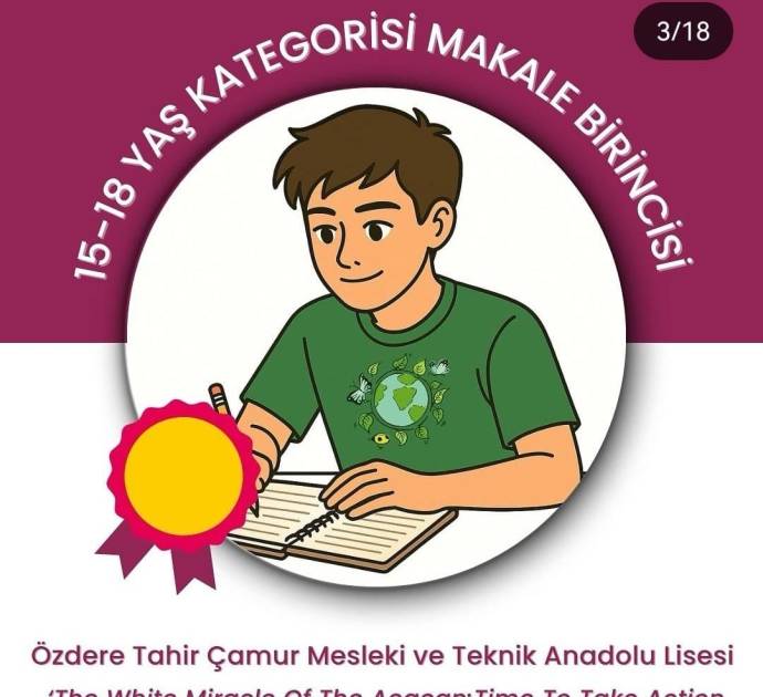 Menderes Özdere Tahir Çamur MTAL öğrencilerinden Türkiye birinciliği