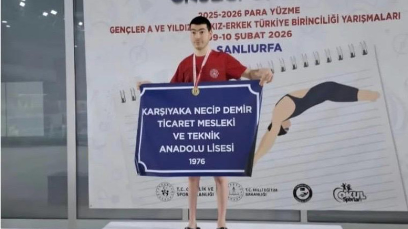 Karşıyaka Necip Demir TMTAL öğrencisi Gökay Çavuşoğlu’ndan Türkiye derecesi