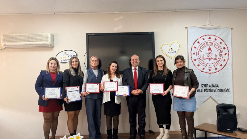 Aliağa’da e-Twinning 2025 Ulusal ve Avrupa Kalite Etiketleri Takdim Töreni düzenlendi