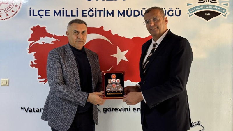 TSKGV İzmir Bölge Temsilcisi Gök’ten Urla İlçe Milli Eğitim Müdürü Can’a Ziyaret