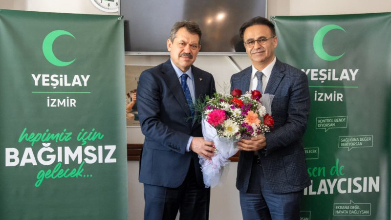 Başsavcı Yeldan’dan Yeşilay İzmir Şube Başkanı Ömer Yahşi’ye ziyaret