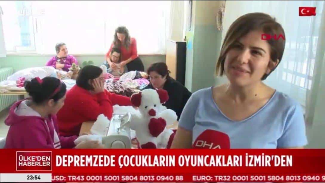 Depremzede çocukların oyuncakları Gaziemir İlçe Milli Eğitim Müdürlüğü'nden